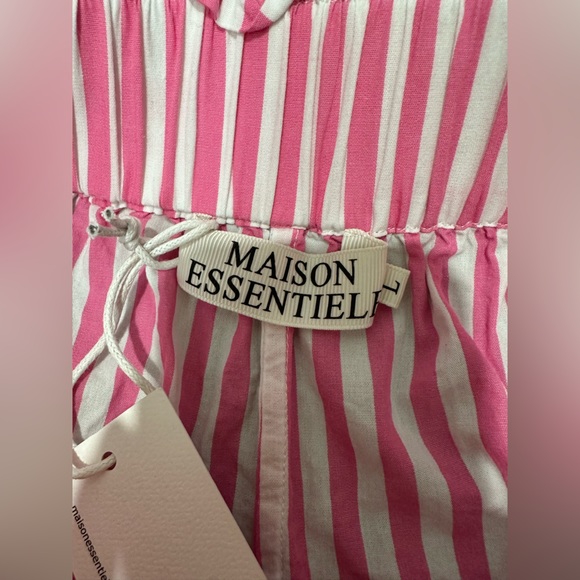 Maison Essentiele, Pink and White Stripe Cotton Boxer Shorts - Picture 6 of 10